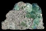 Stepped Green Fluorite Crystal Cluster - Fluorescent #112855-3